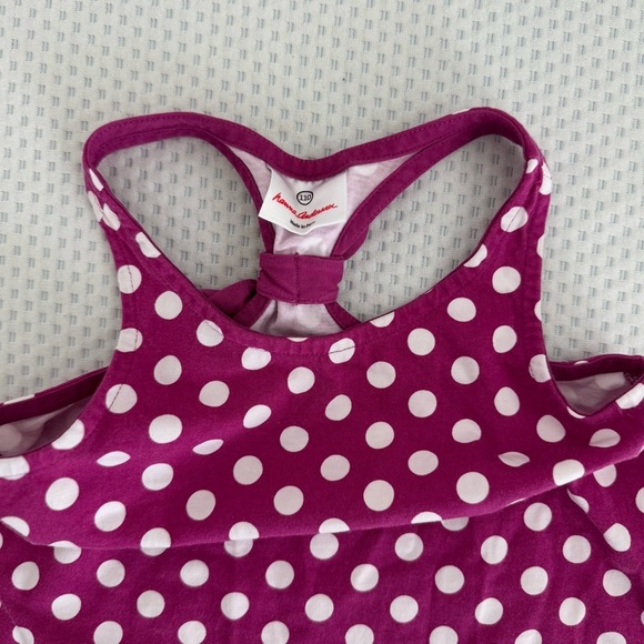 Hanna Andersson purple polka dot racer back swing dress with pockets size 5 - Picture 3 of 7